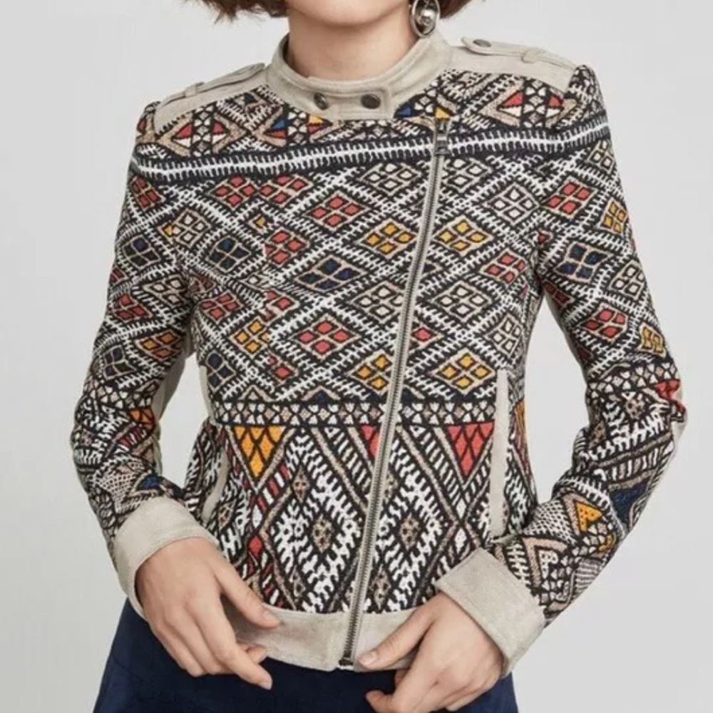 BCBGMaxAzria Multicolor Patterned Jacket - Picture 3 of 7